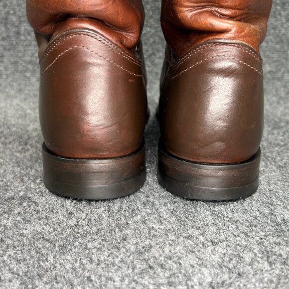Justin Classic Roper Western Boots Men's Size 11D Brown Leather Pull On Cowboy - Picture 7 of 16